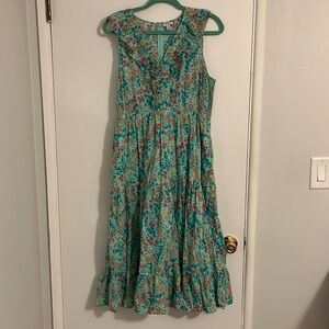 Fully lined cotton maxi dress